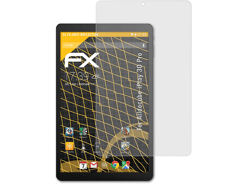 ATFOLIX 2x FX-Antireflex Displayschutz(für Alldocube iPlay 30 Pro)