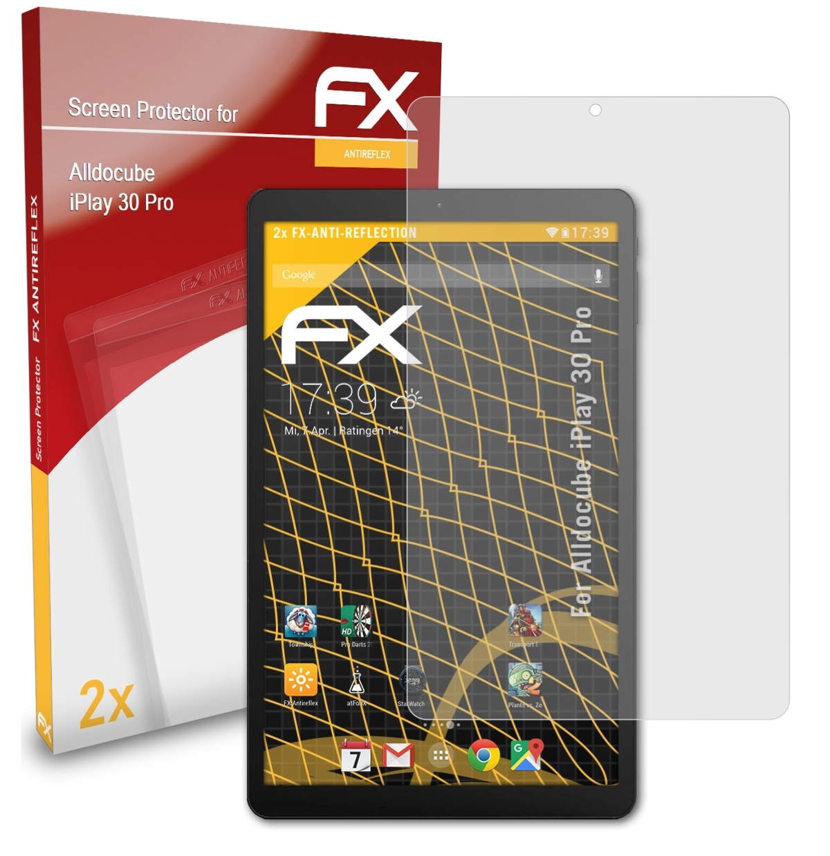 iPlay FX-Antireflex 30 ATFOLIX Alldocube Displayschutz(für Pro) 2x
