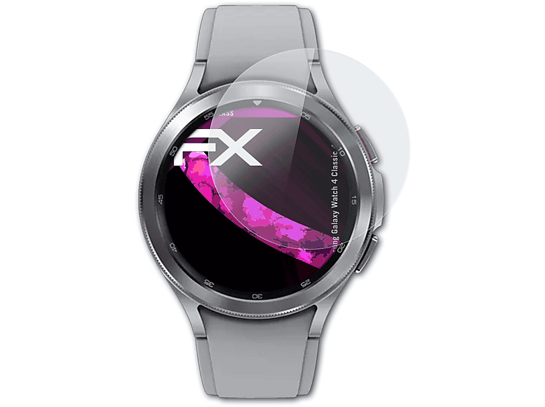 ATFOLIX FX-Hybrid-Glass Schutzglas(für Samsung Classic Watch 4 (46mm)) Galaxy