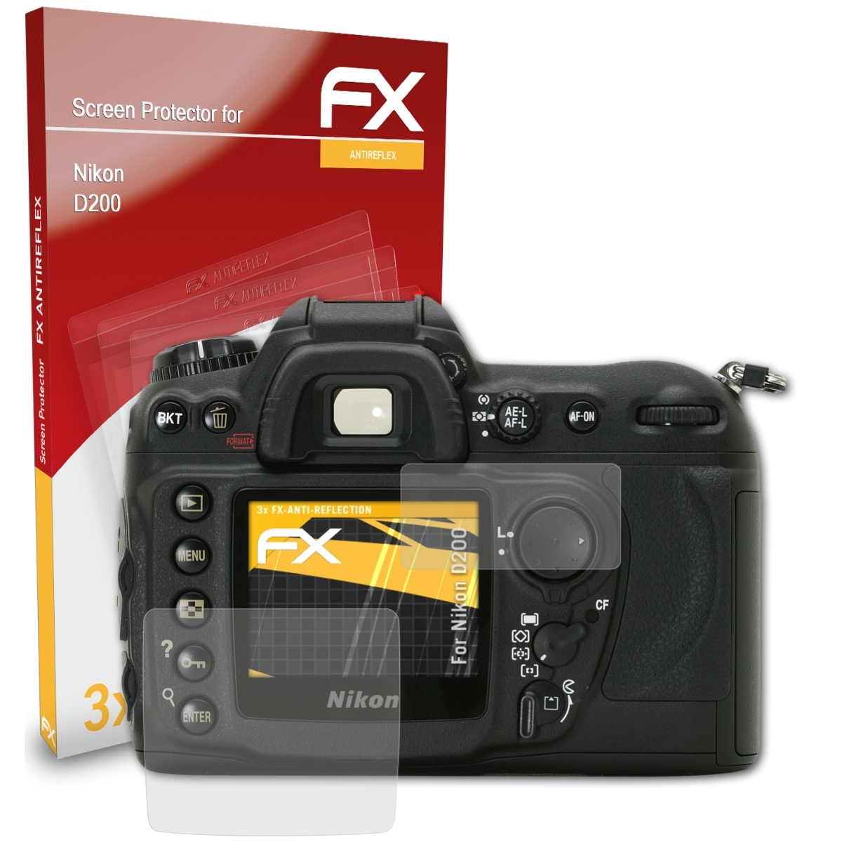 ATFOLIX 3x FX-Antireflex Displayschutz(für Nikon D200)