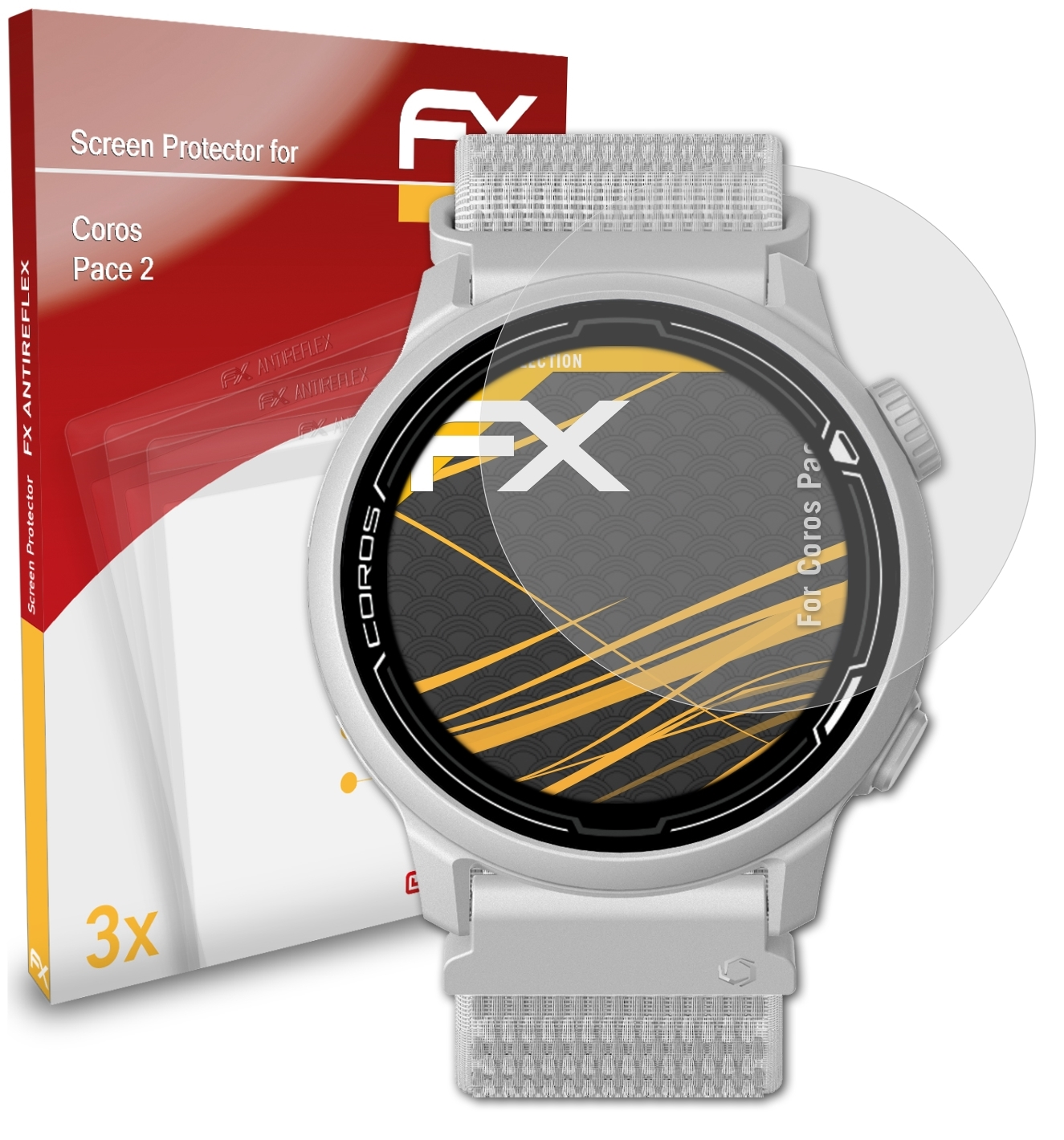 ATFOLIX 3x FX-Antireflex Displayschutz(für Coros 2) Pace