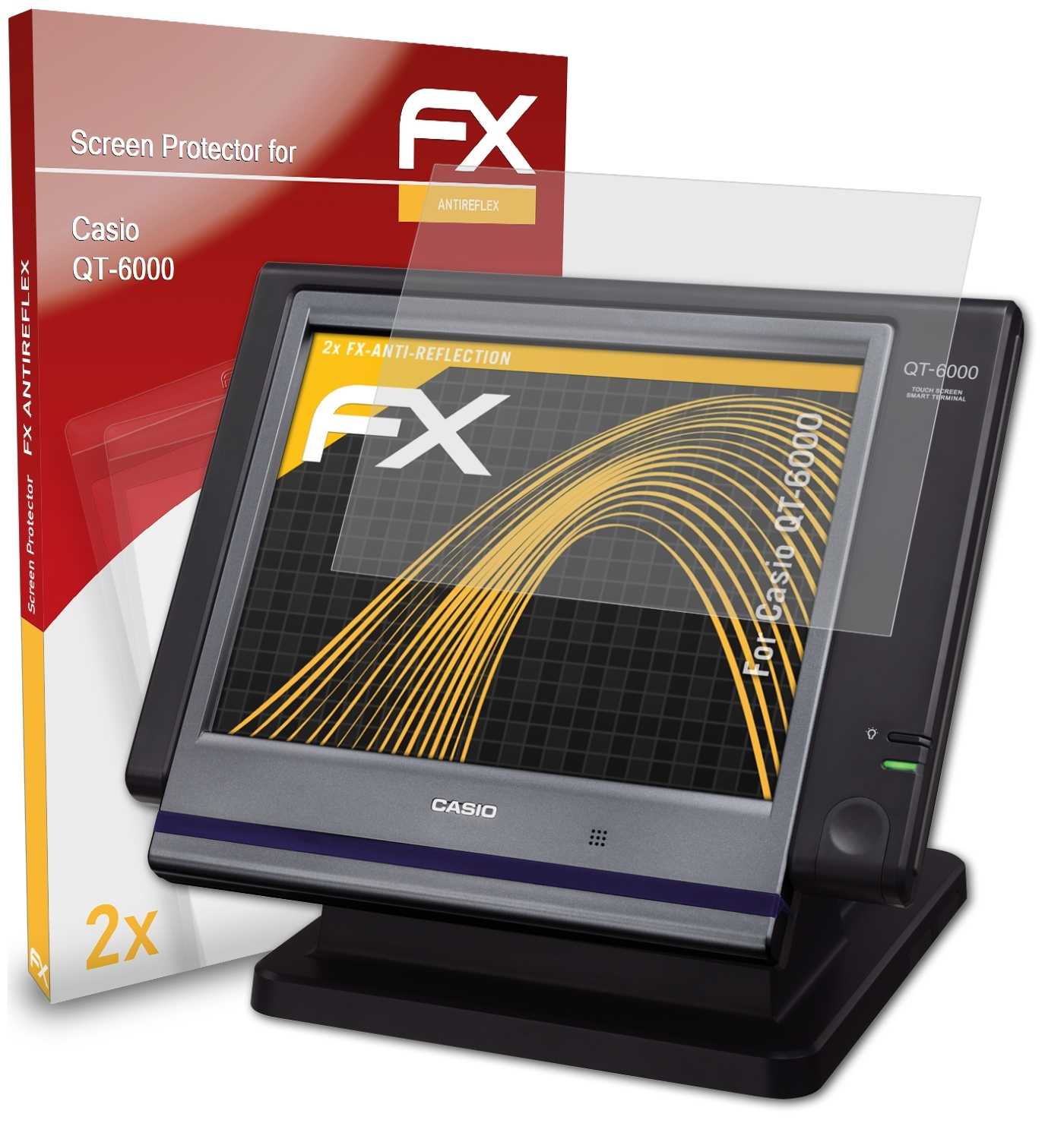 2x Displayschutz(für Casio ATFOLIX FX-Antireflex QT-6000)
