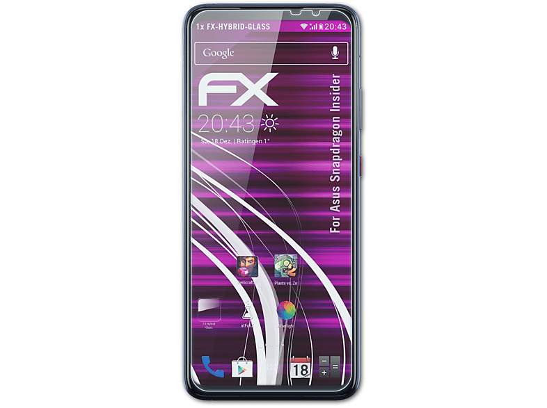 ATFOLIX FX-Hybrid-Glass Schutzglas(für Asus Snapdragon Insider)