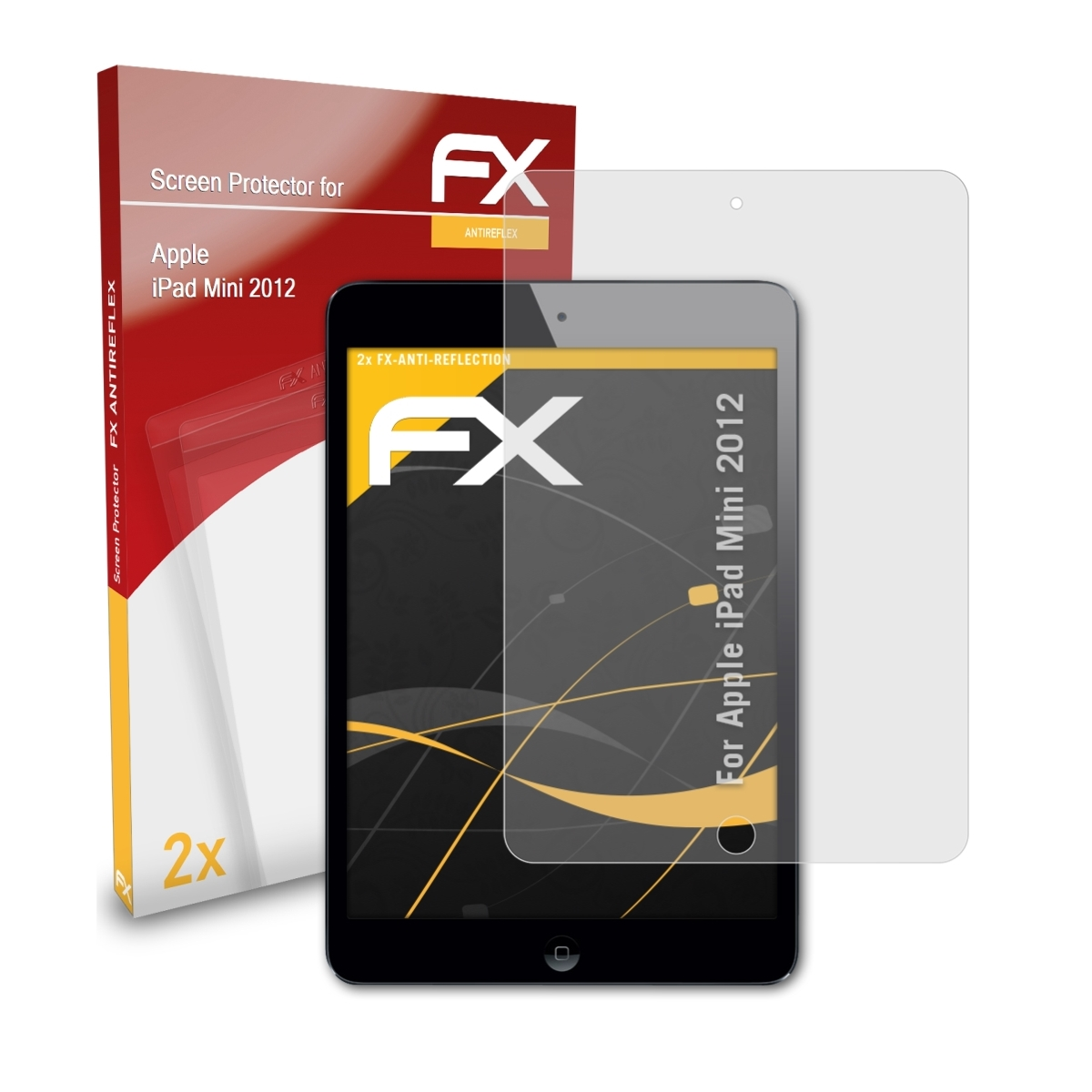 ATFOLIX 2x Mini iPad Apple Displayschutz(für (2012)) FX-Antireflex