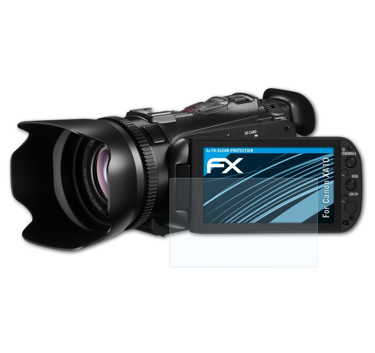 ATFOLIX 3x FX-Clear Canon XA10) Displayschutz(für