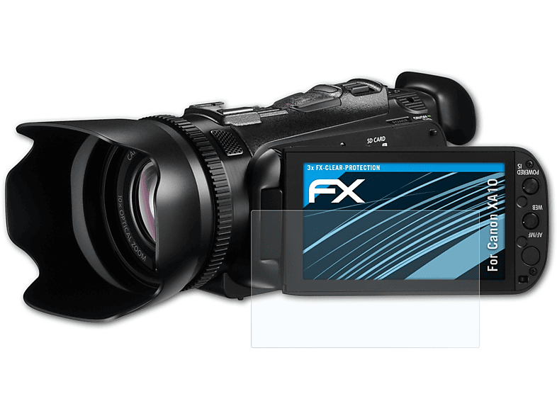 ATFOLIX 3x FX-Clear Canon XA10) Displayschutz(für