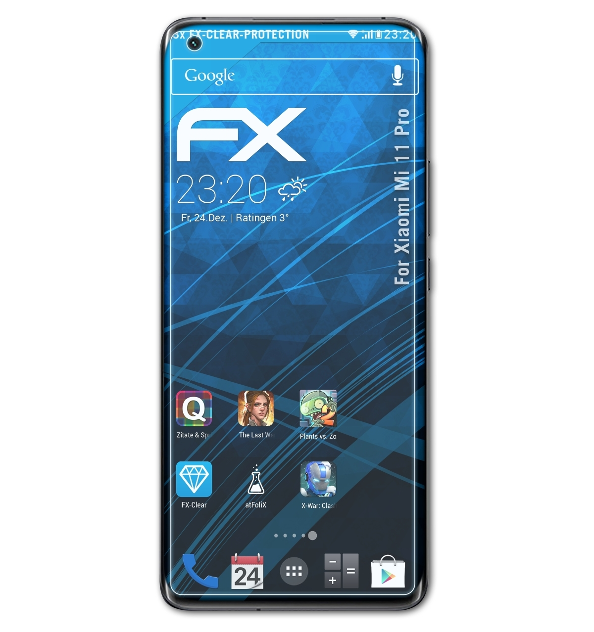 ATFOLIX Mi 3x Displayschutz(für Pro) FX-Clear 11 Xiaomi