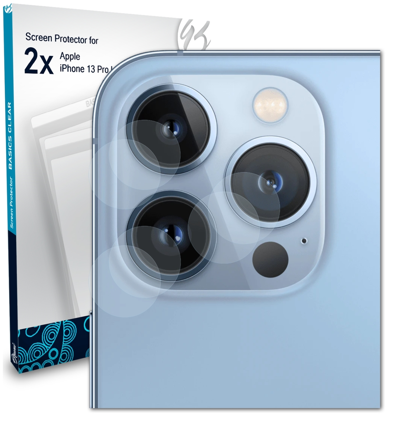 Pro Apple 13 Basics-Clear Lens) 2x iPhone BRUNI Schutzfolie(für