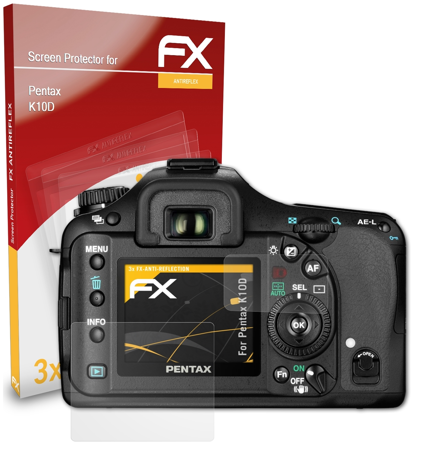 Pentax Displayschutz(für FX-Antireflex ATFOLIX 3x K10D)