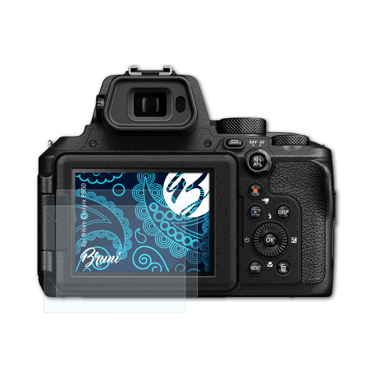 BRUNI 2x Basics-Clear P950) Schutzfolie(für Nikon Coolpix