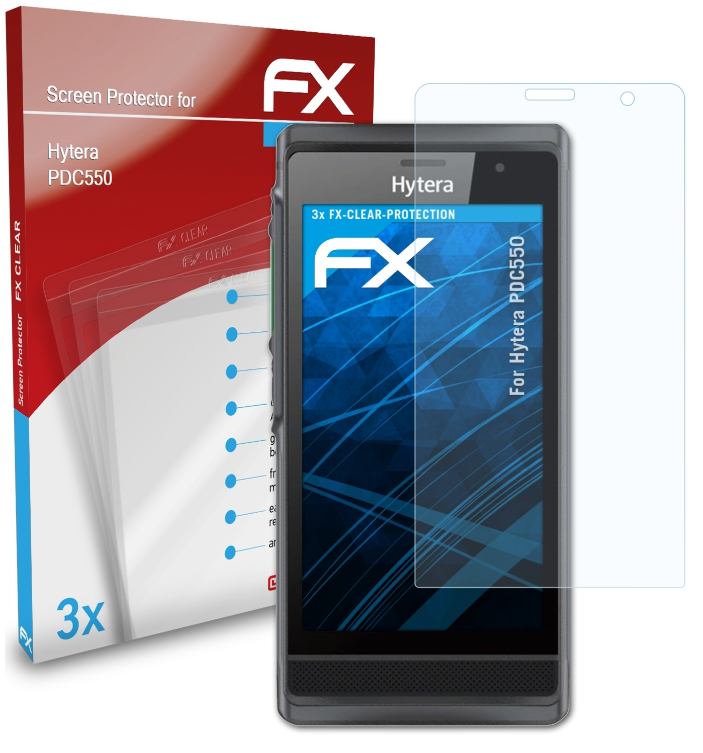 3x ATFOLIX Displayschutz(für Hytera FX-Clear PDC550)