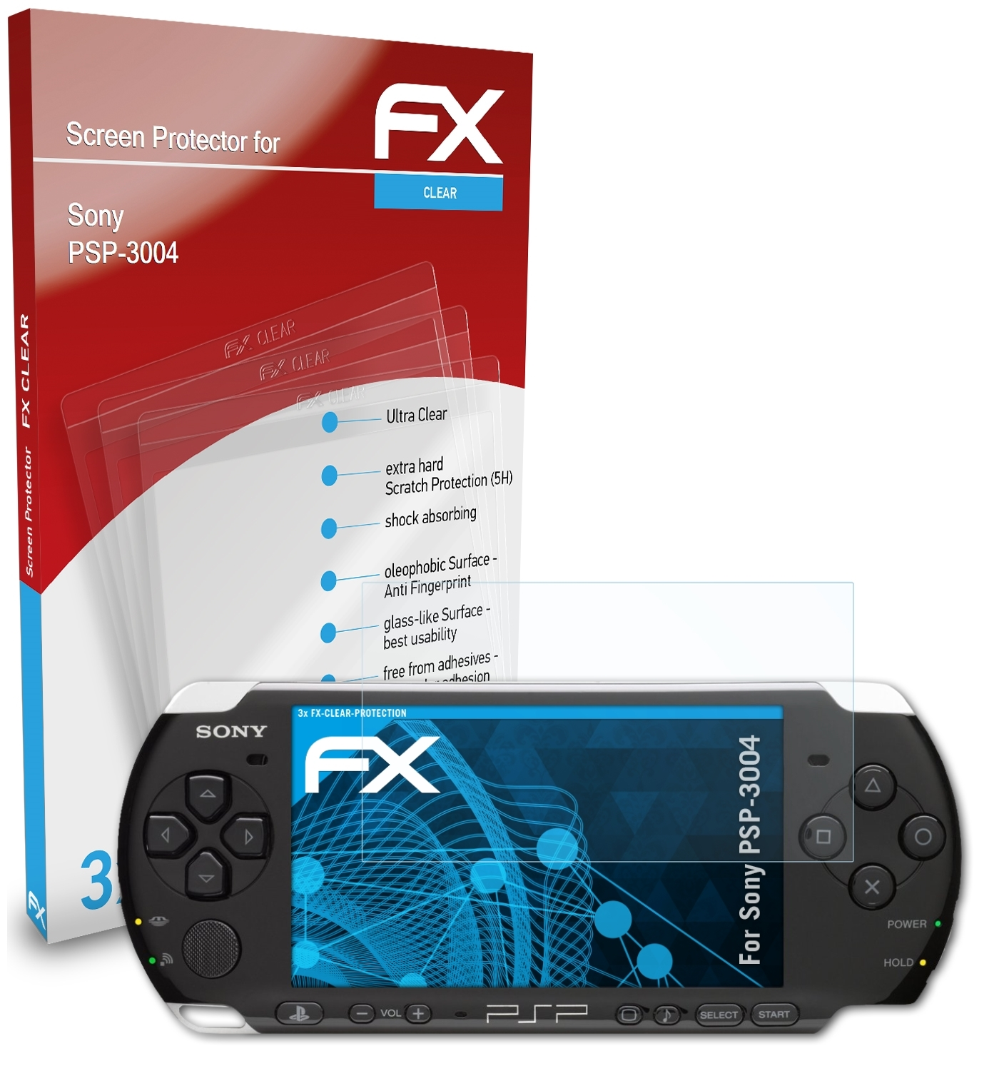 Displayschutz(für Sony ATFOLIX PSP-3004) 3x FX-Clear