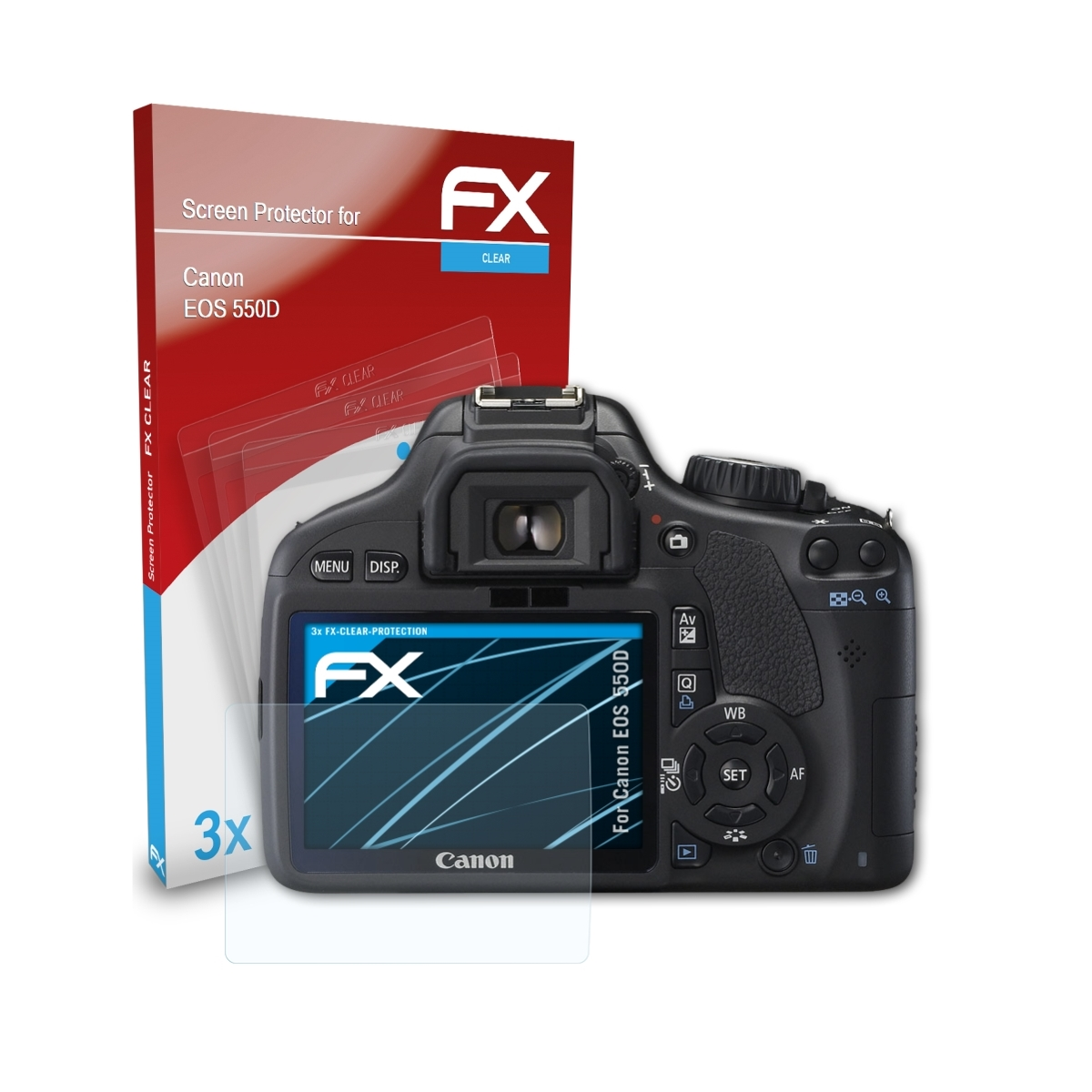 FX-Clear Displayschutz(für 3x 550D) Canon ATFOLIX EOS