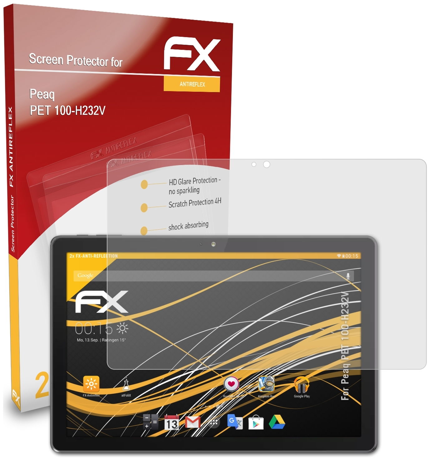 Peaq PET ATFOLIX 2x FX-Antireflex Displayschutz(für 100-H232V)