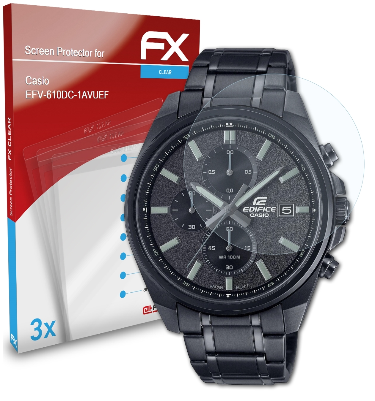 FX-Clear Casio 3x ATFOLIX Displayschutz(für EFV-610DC-1AVUEF)