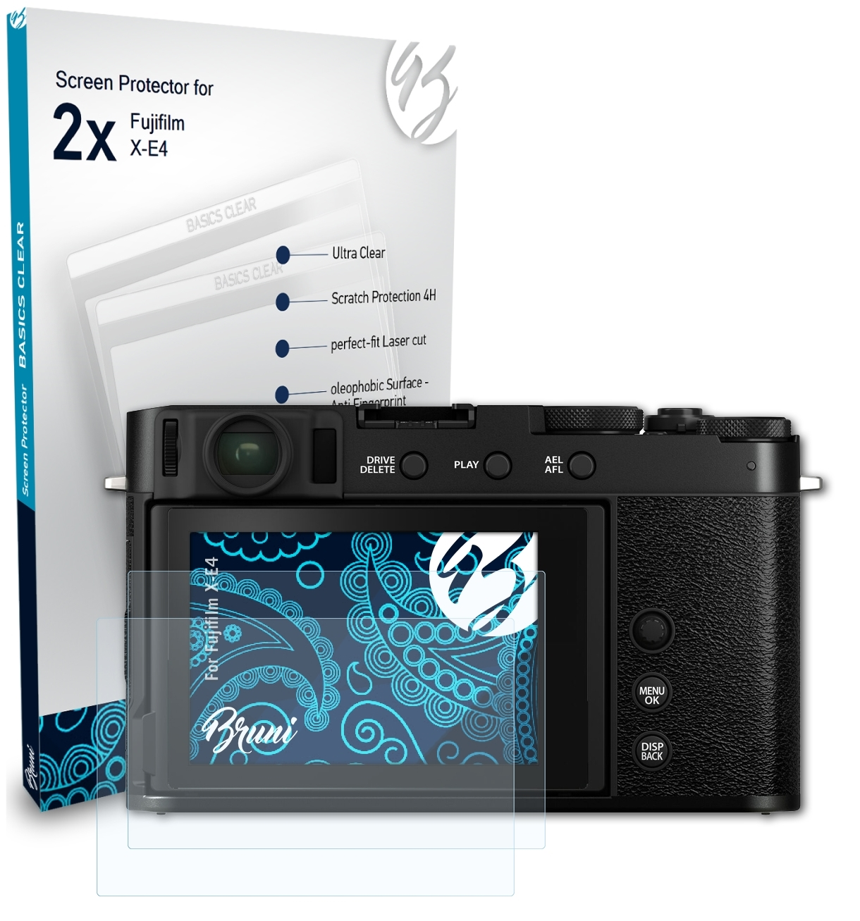 BRUNI Fujifilm Basics-Clear Schutzfolie(für 2x X-E4)