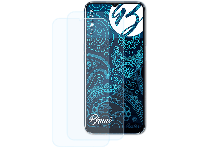 BRUNI 2x Basics-Clear Schutzfolie(für Oppo A16)