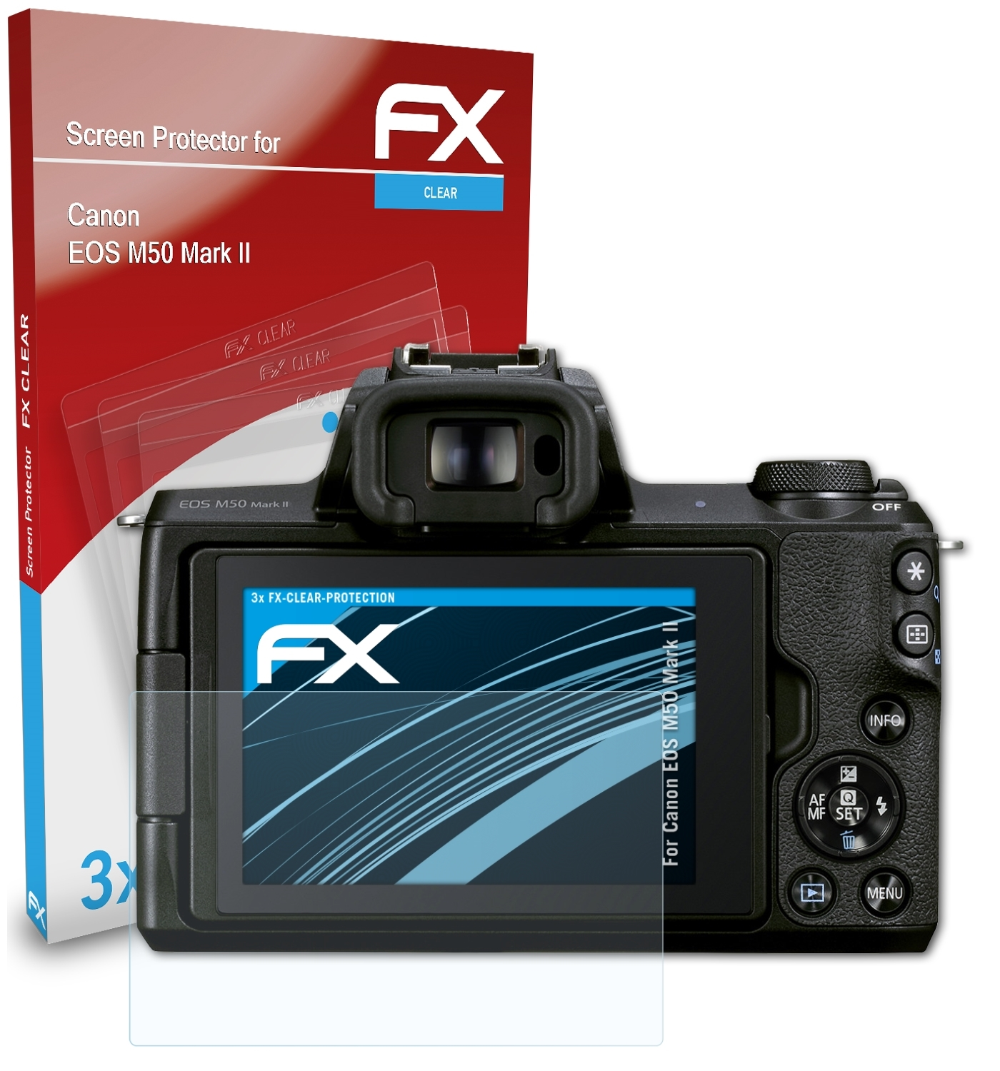 ATFOLIX 3x FX-Clear Displayschutz(für M50 EOS Mark Canon II)