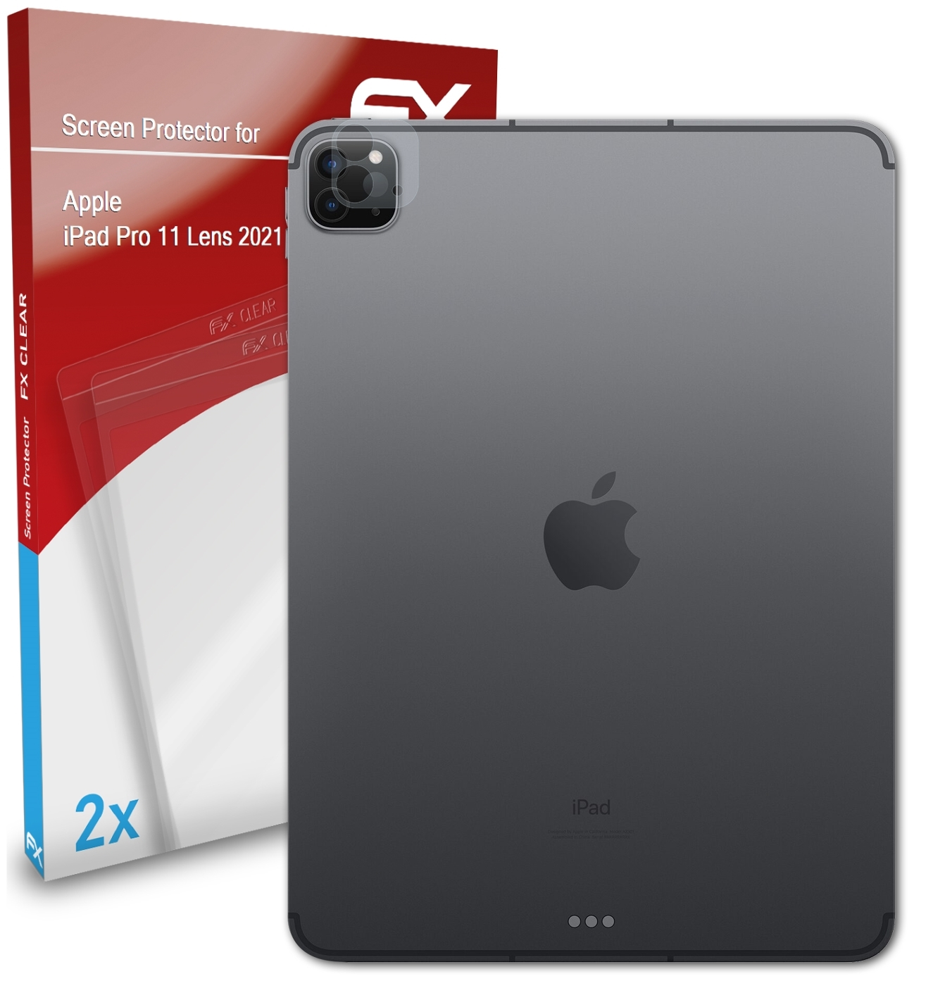 ATFOLIX 2x FX-Clear Apple iPad Displayschutz(für (2021)) 11 Lens Pro