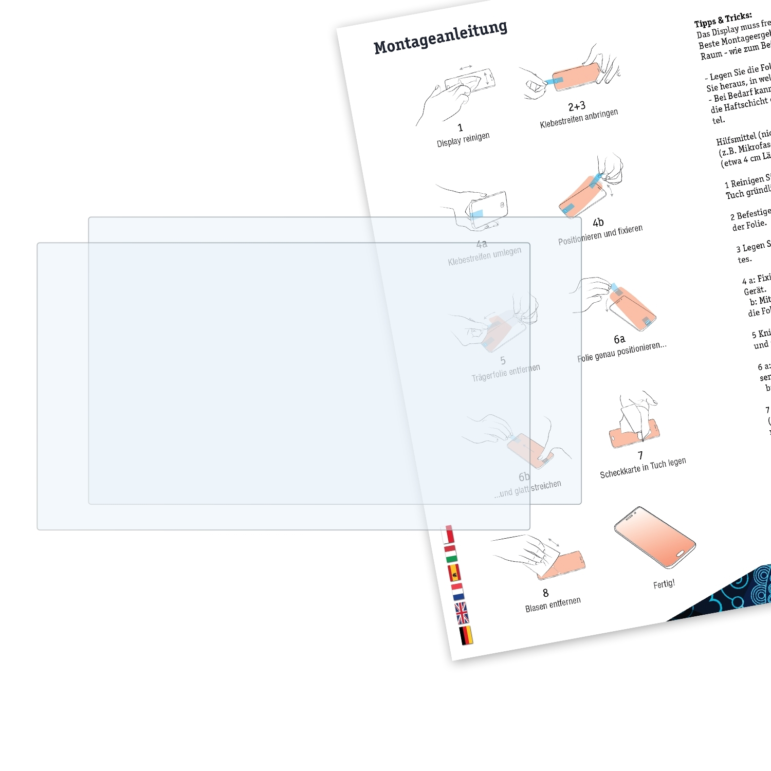 BRUNI (EPAM960.75.GLM)) Basics-Clear Schutzfolie(für 2x Maestosa DeLonghi