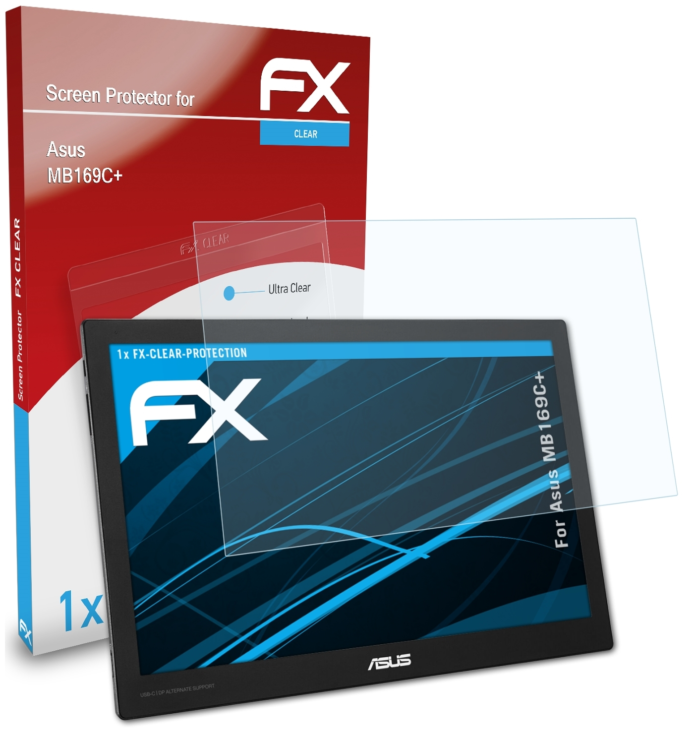 ATFOLIX FX-Clear MB169C+) Asus Displayschutz(für