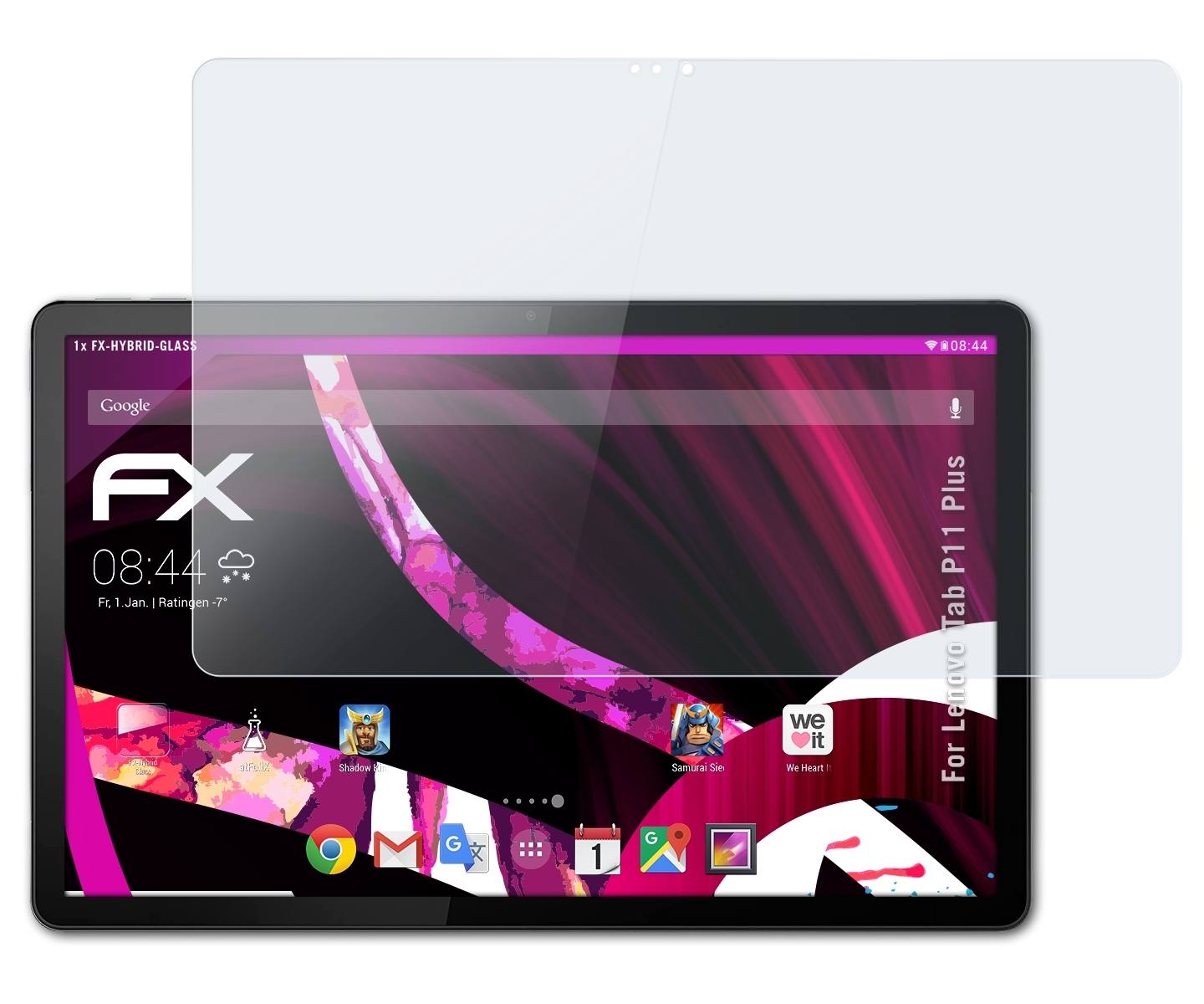 ATFOLIX FX-Hybrid-Glass Schutzglas(für Lenovo Tab Plus) P11