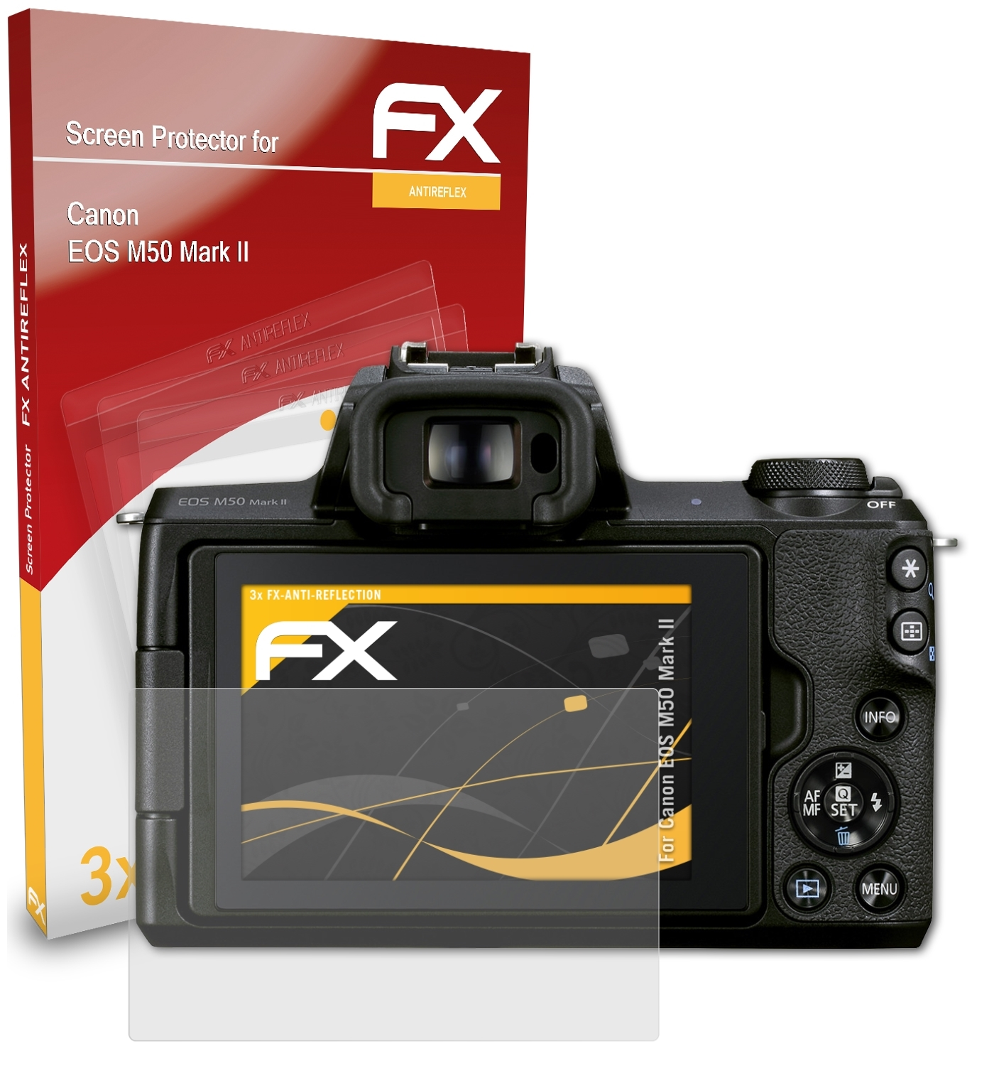 ATFOLIX 3x FX-Antireflex Displayschutz(für II) M50 Mark EOS Canon
