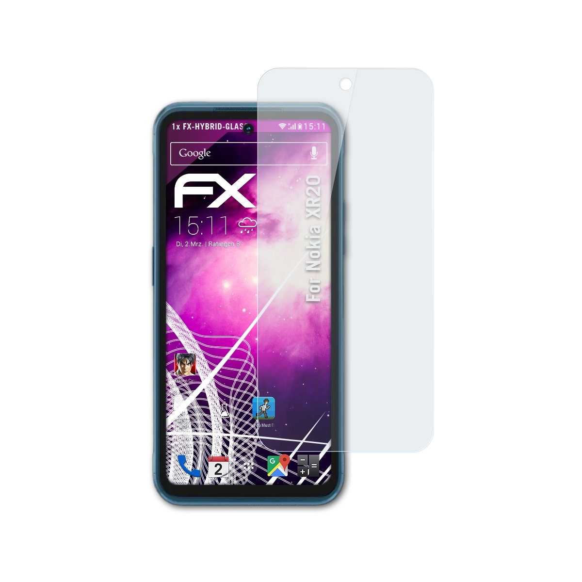 Schutzglas(für XR20) ATFOLIX FX-Hybrid-Glass Nokia