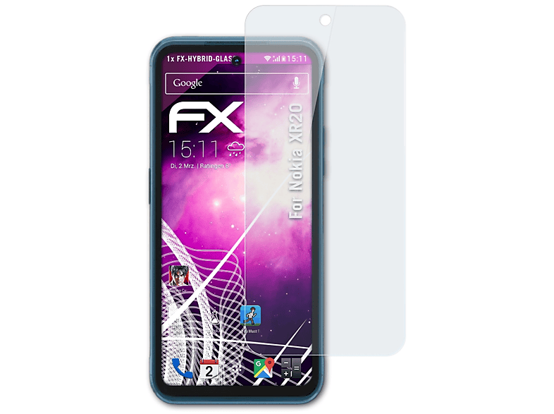 ATFOLIX FX-Hybrid-Glass Schutzglas(für Nokia XR20) | Displayschutzfolien & Gläser