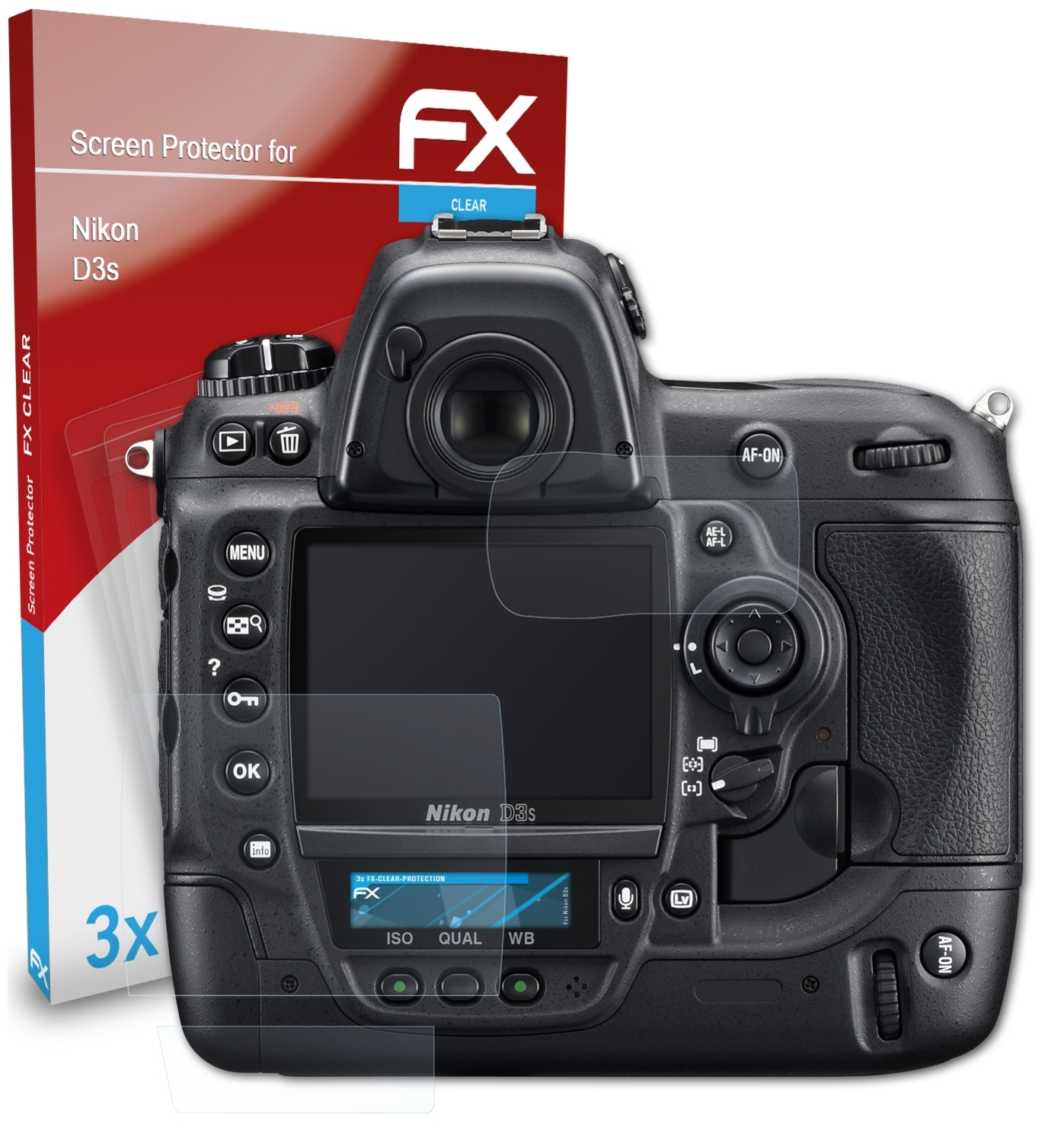 ATFOLIX 3x Nikon D3s) Displayschutz(für FX-Clear