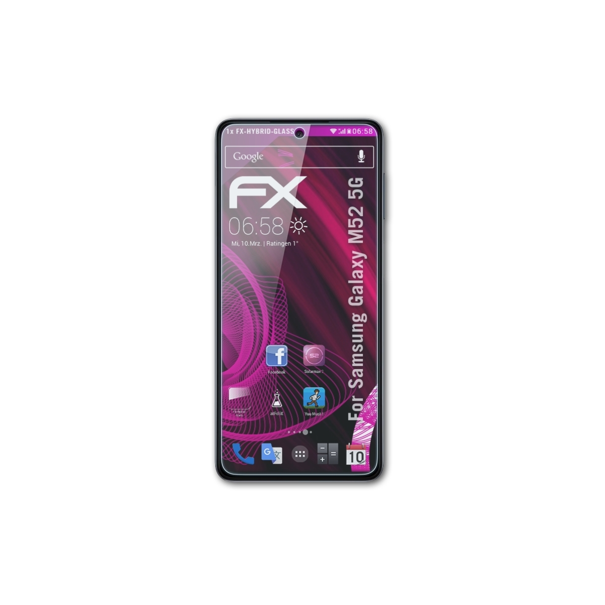 ATFOLIX FX-Hybrid-Glass Schutzglas(für Samsung Galaxy 5G) M52