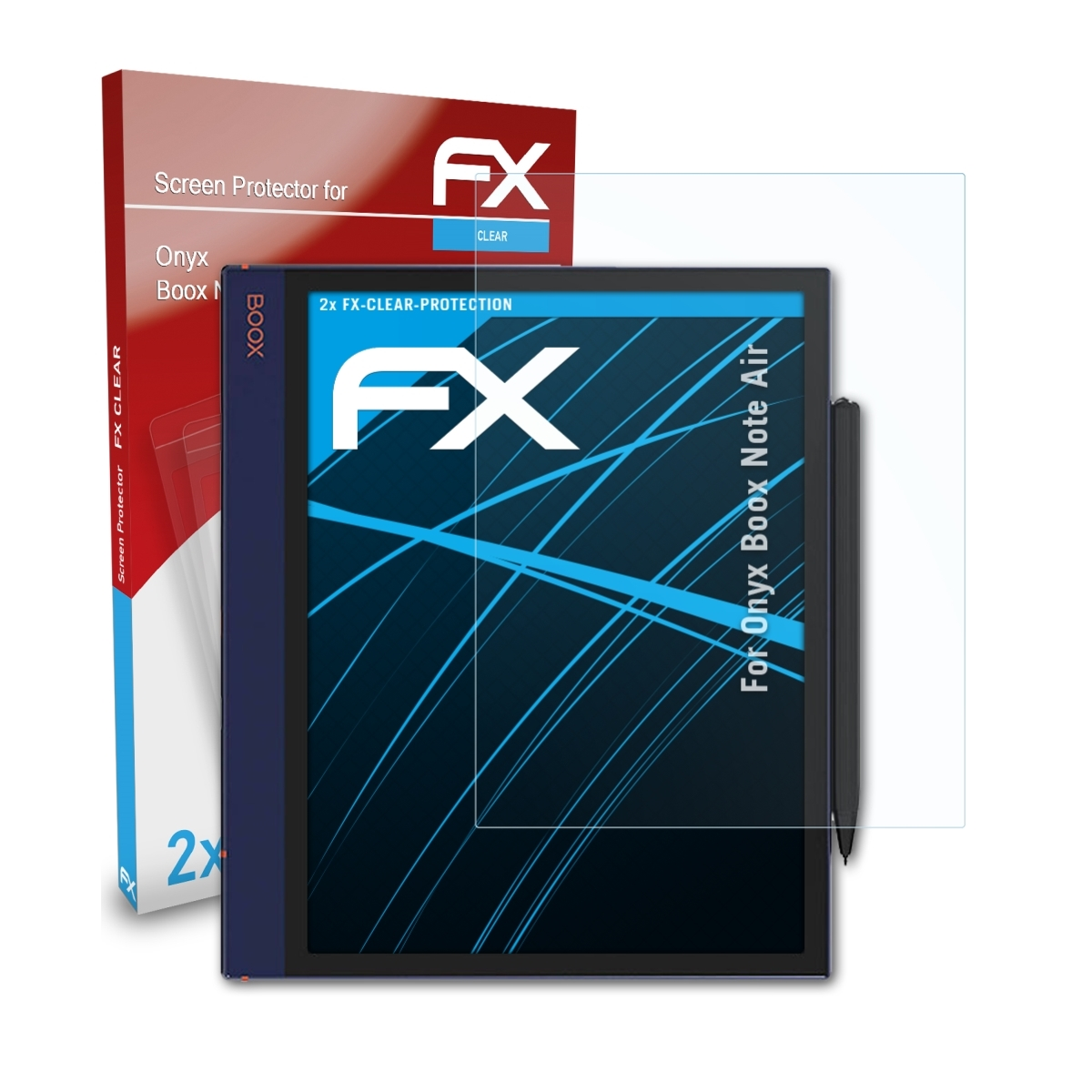 ATFOLIX 2x Note FX-Clear Displayschutz(für Air) BOOX