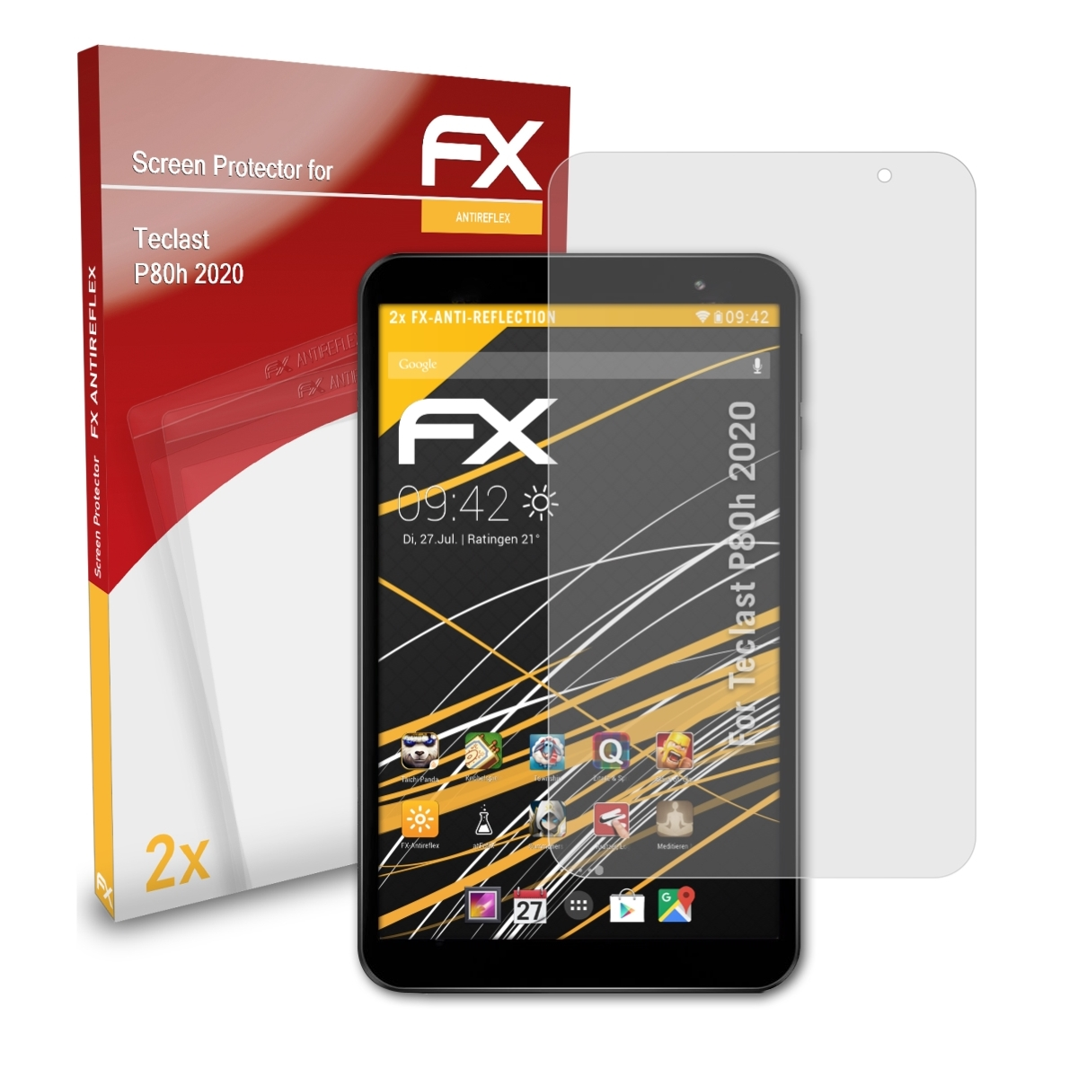 FX-Antireflex ATFOLIX 2x P80h Teclast (2020)) Displayschutz(für