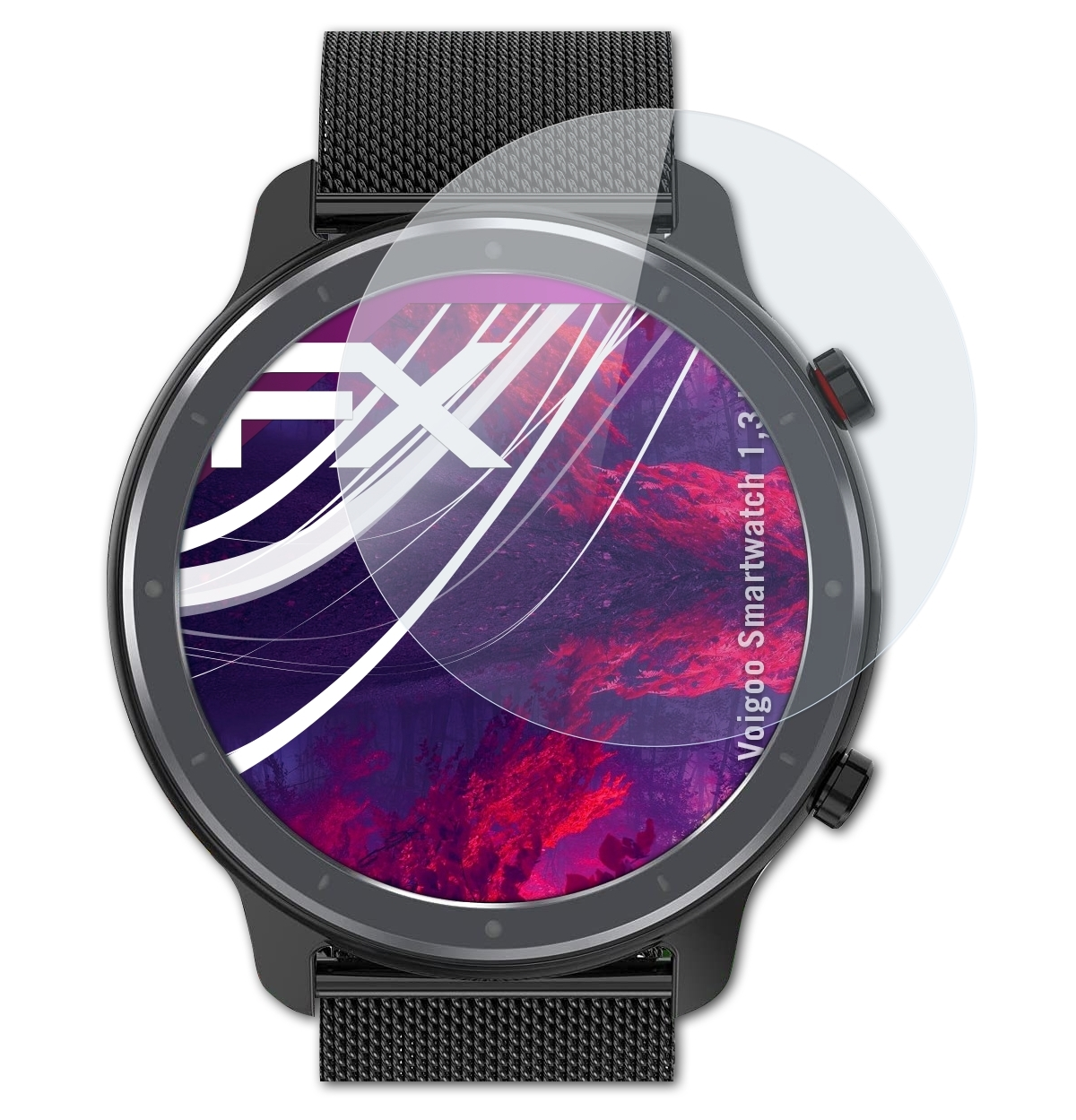 Inch) FX-Hybrid-Glass ATFOLIX 1,3 Schutzglas(für Smartwatch Voigoo