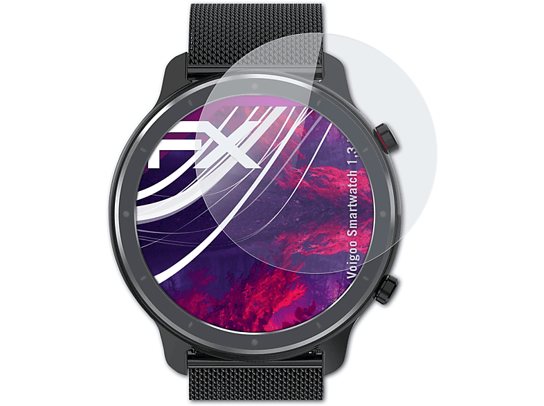 ATFOLIX FX-Hybrid-Glass Schutzglas(für Smartwatch 1,3 Voigoo Inch)