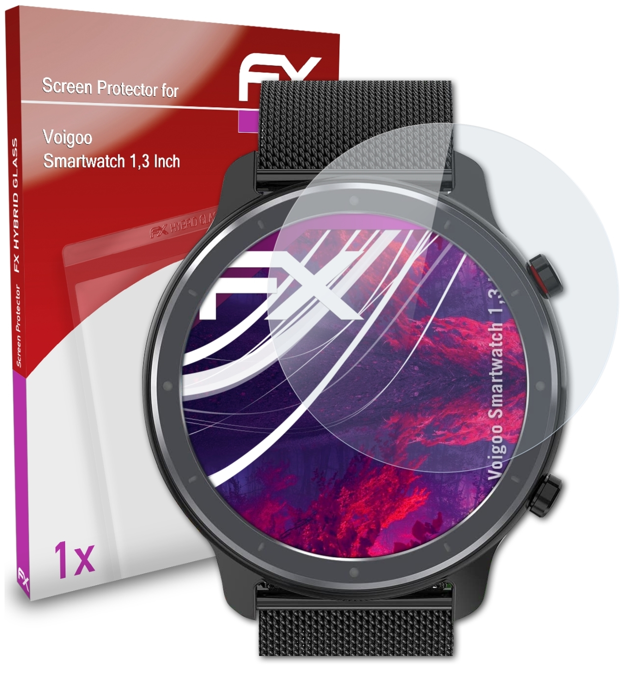 Inch) FX-Hybrid-Glass ATFOLIX 1,3 Schutzglas(für Smartwatch Voigoo