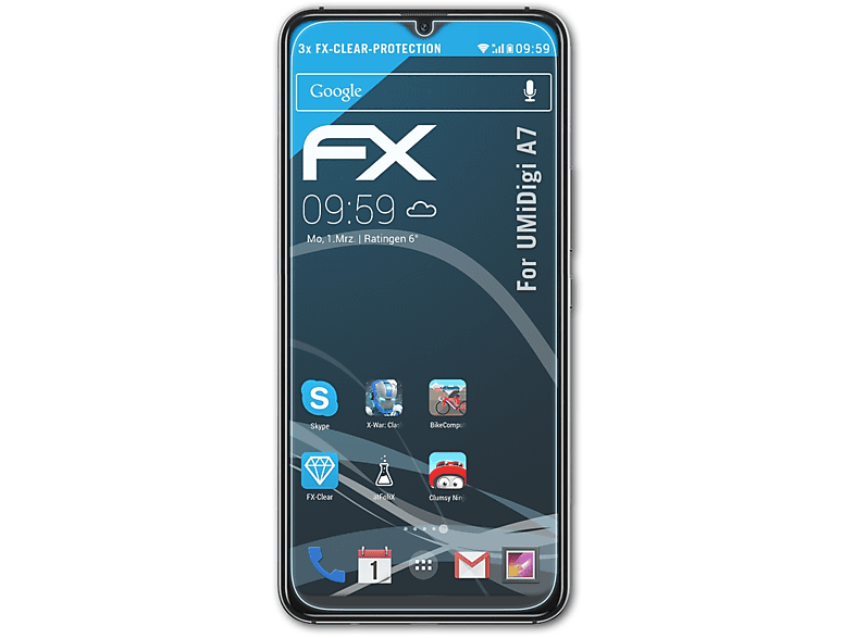 ATFOLIX 3x FX-Clear Displayschutz(für UMiDigi A7)