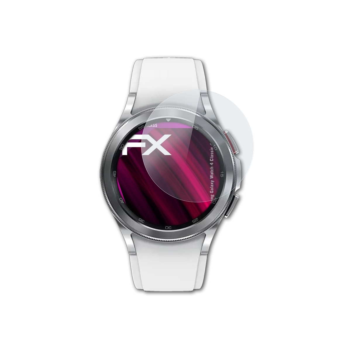ATFOLIX FX-Hybrid-Glass (42mm)) Classic Schutzglas(für Galaxy Watch 4 Samsung