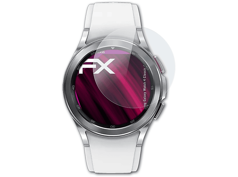 ATFOLIX FX-Hybrid-Glass Schutzglas(für 4 Samsung Galaxy Watch Classic (42mm))