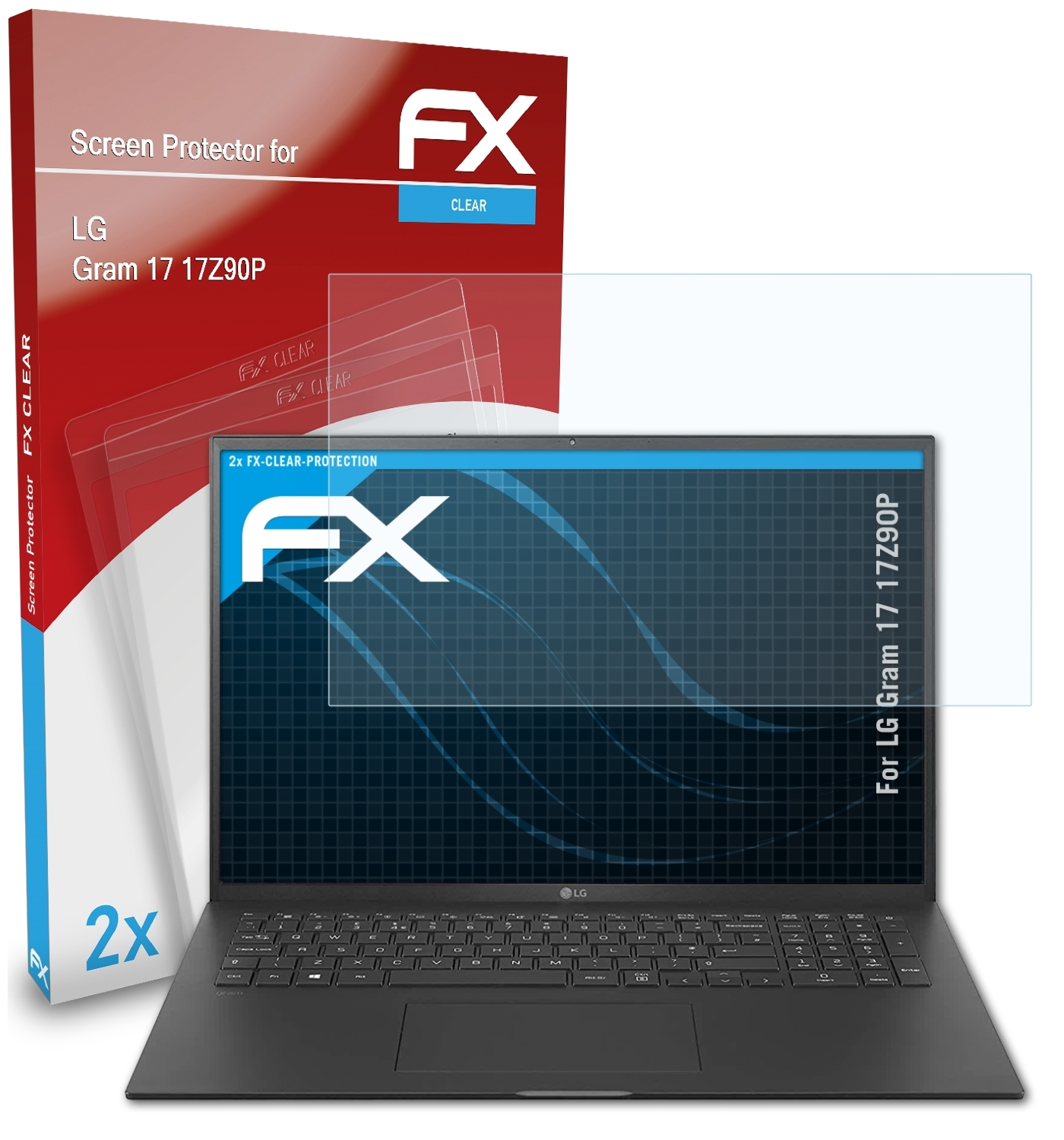 ATFOLIX 2x FX-Clear Displayschutz(für LG 17 (17Z90P)) Gram