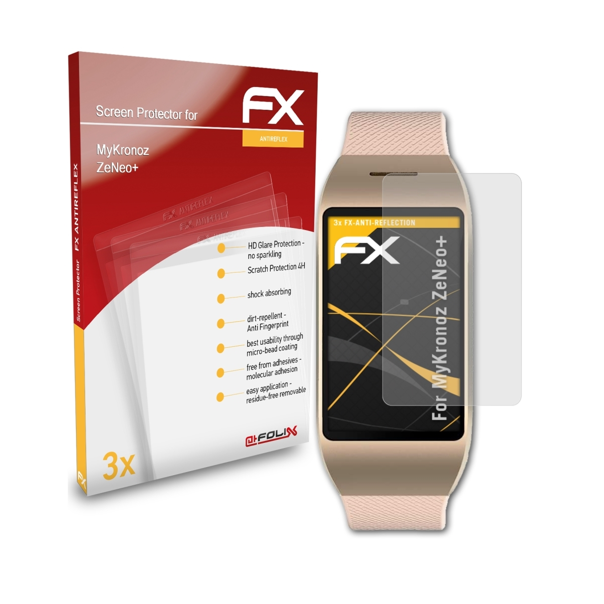 FX-Antireflex 3x MyKronoz Displayschutz(für ATFOLIX ZeNeo+)
