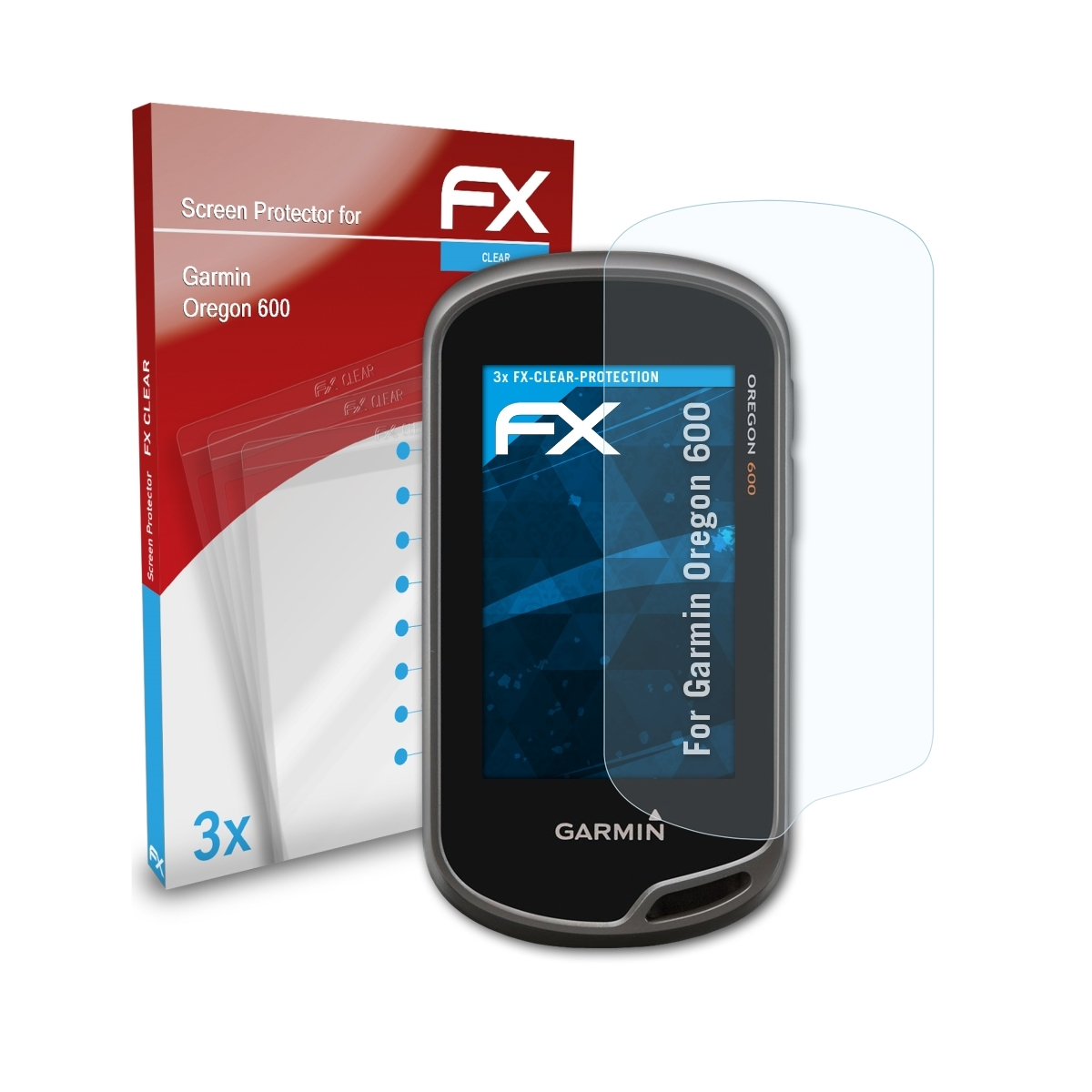 ATFOLIX 3x FX-Clear Displayschutz(für 600) Oregon Garmin