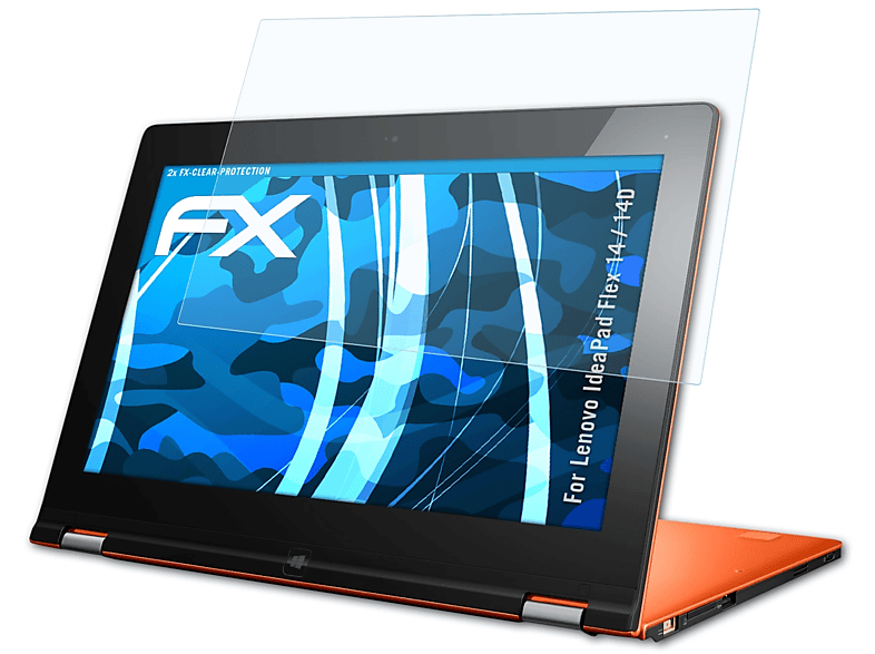 ATFOLIX 2x IdeaPad Displayschutz(für 14D) / FX-Clear Lenovo Flex 14