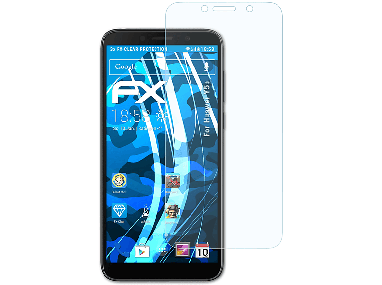 Y5p) FX-Clear Huawei ATFOLIX Displayschutz(für 3x