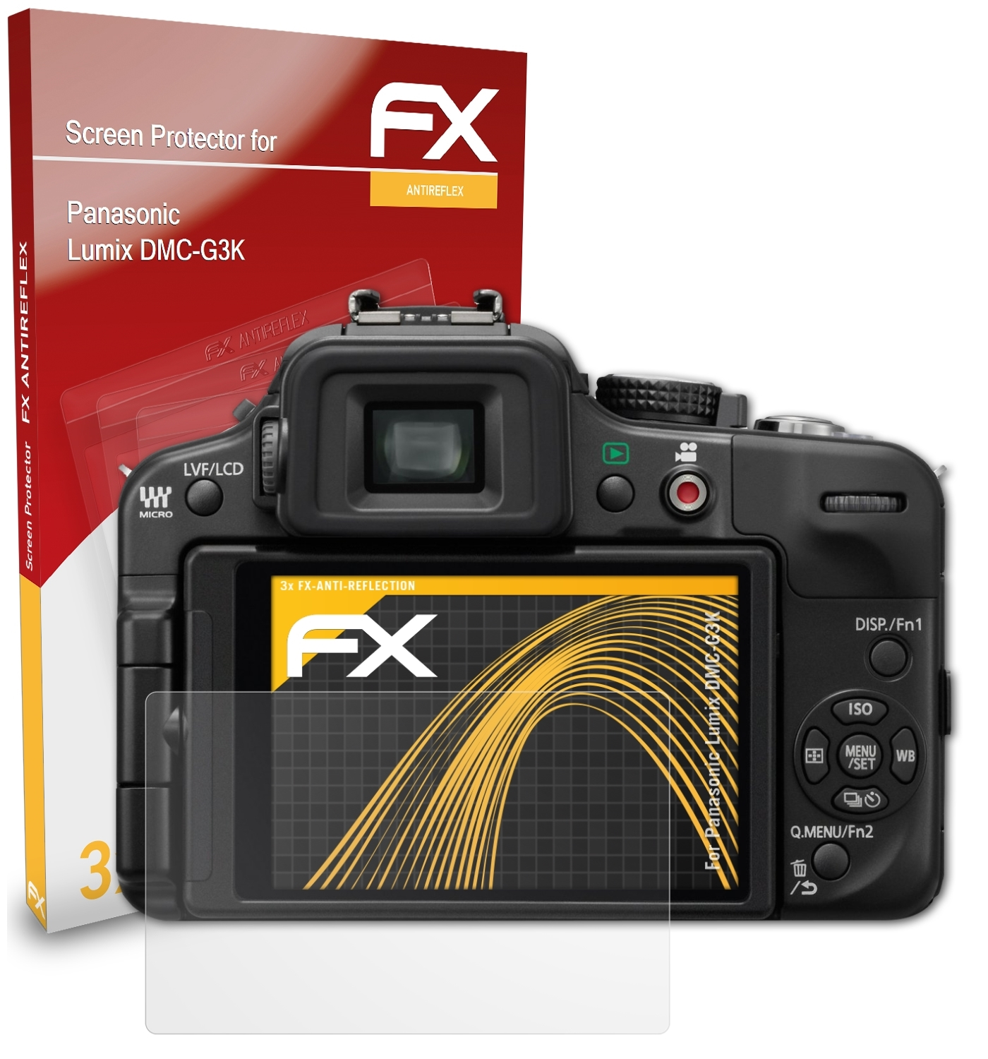 3x Lumix Panasonic ATFOLIX Displayschutz(für DMC-G3K) FX-Antireflex