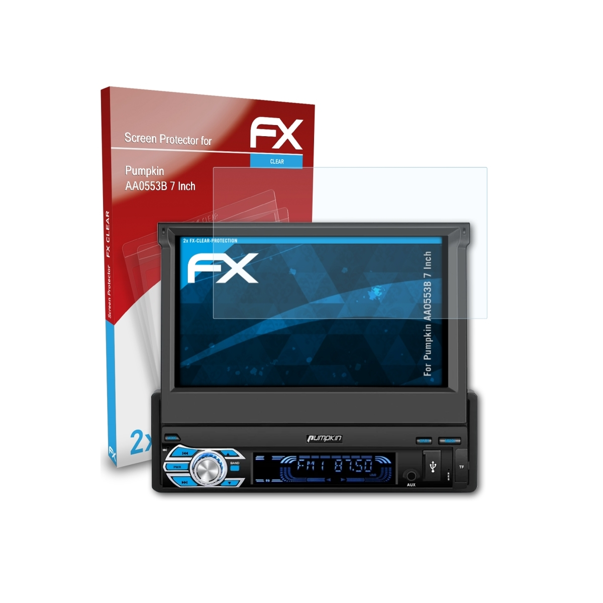 ATFOLIX 2x FX-Clear Displayschutz(für Pumpkin AA0553B Inch)) (7