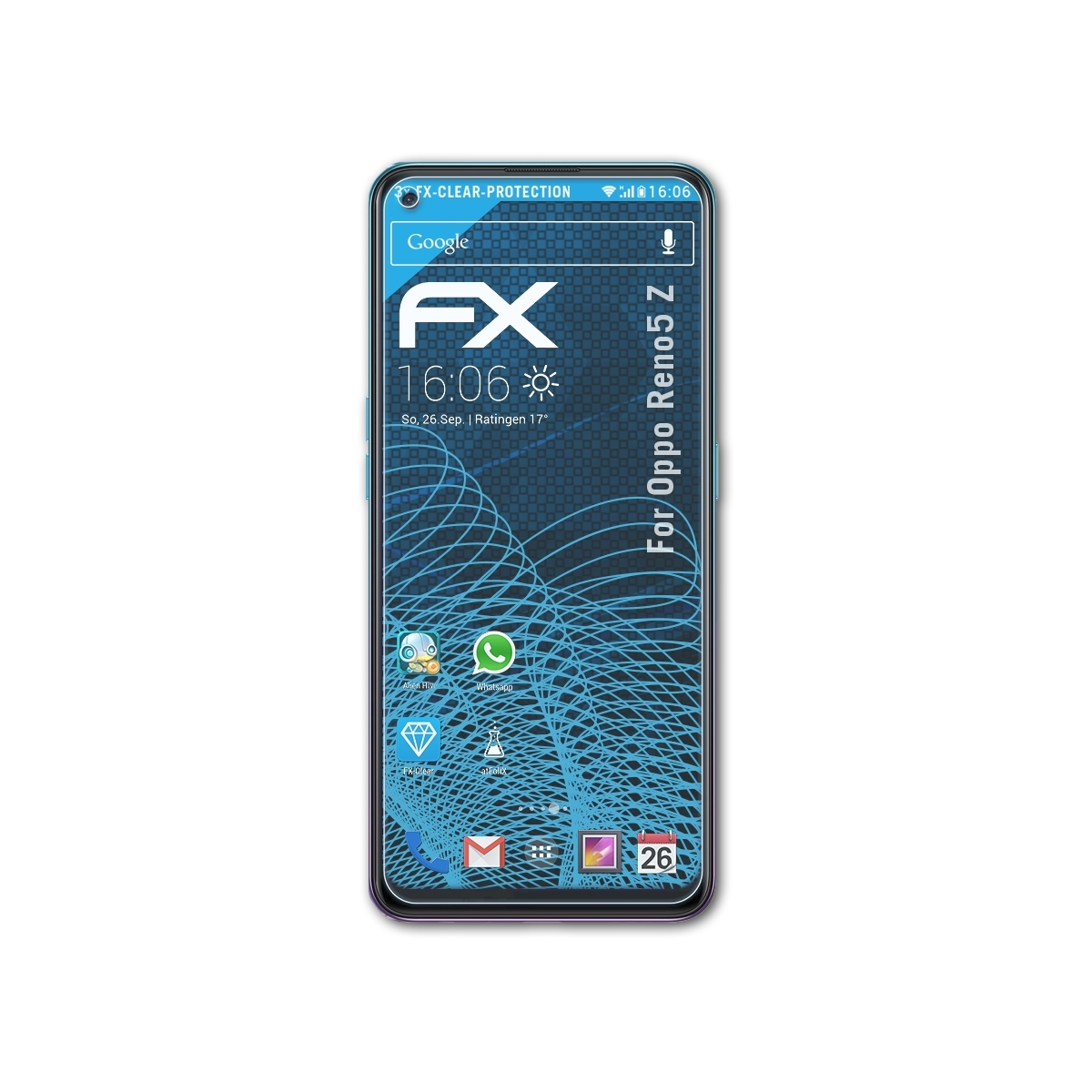 Z) ATFOLIX Reno5 Displayschutz(für Oppo 3x FX-Clear