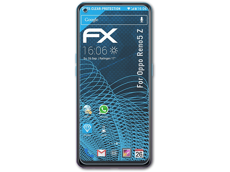 Z) ATFOLIX Reno5 Displayschutz(für Oppo 3x FX-Clear