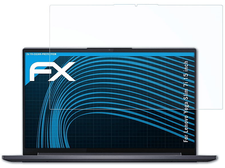 ATFOLIX 2x FX-Clear Displayschutz(für Lenovo Yoga Slim 7i (15 inch))