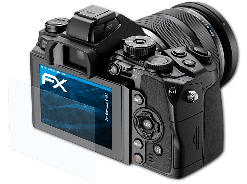 ATFOLIX 3x FX-Clear Displayschutz(für Olympus E-M1) | Kamera Schutzfolie